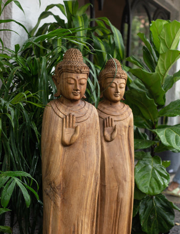 Transform Your Outdoor Space with These Zen Garden Ideas- wooden buddha