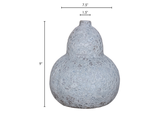 Essa Vase White Bubble glaze