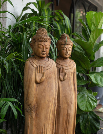 Transform Your Outdoor Space with These Zen Garden Ideas- wooden buddha 
