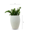 Buy round circular planters in Bnagalore online. White planters that have a beatutiful texture in Matt white available online in India