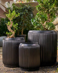 This beautiful large black metal planter by Palasa can bring life to any space. Use this black metal indoor planter pot set any where in your living room, bedroom or even entryway.