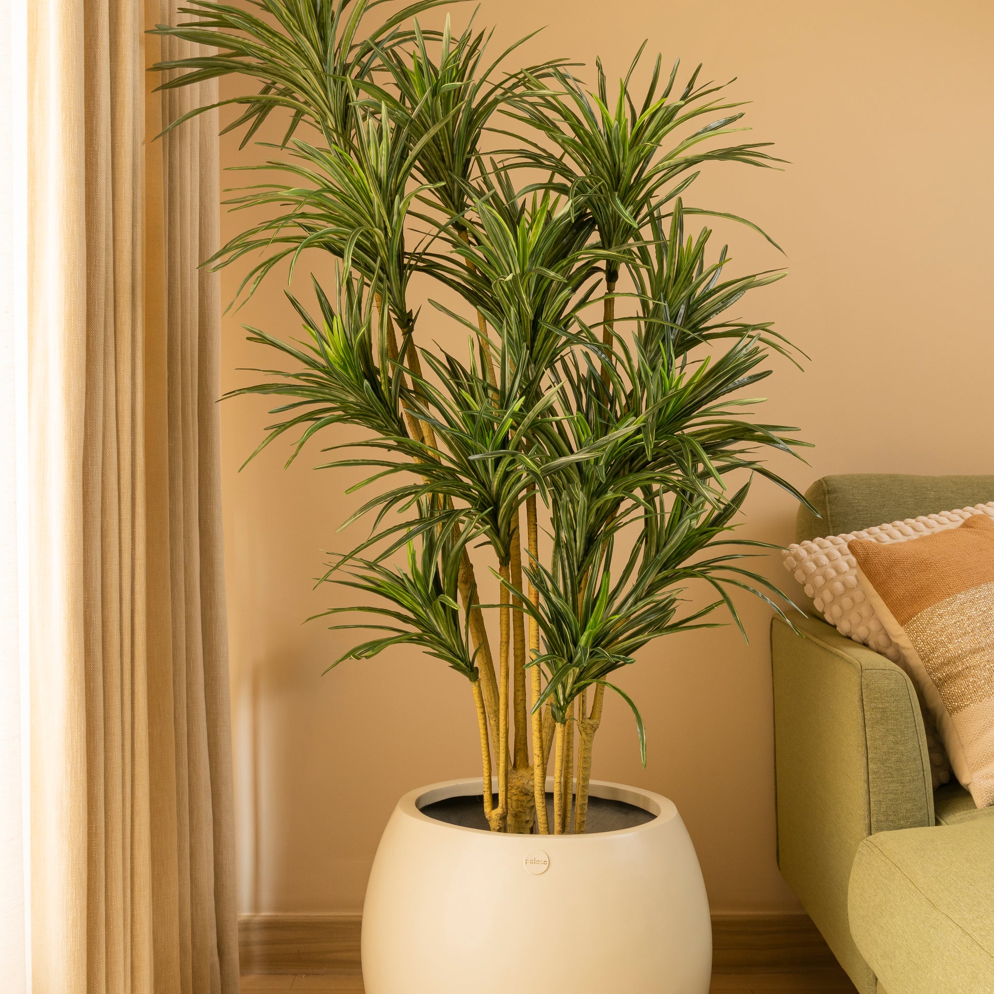 living room palm plants Faux Spider Palm Plant