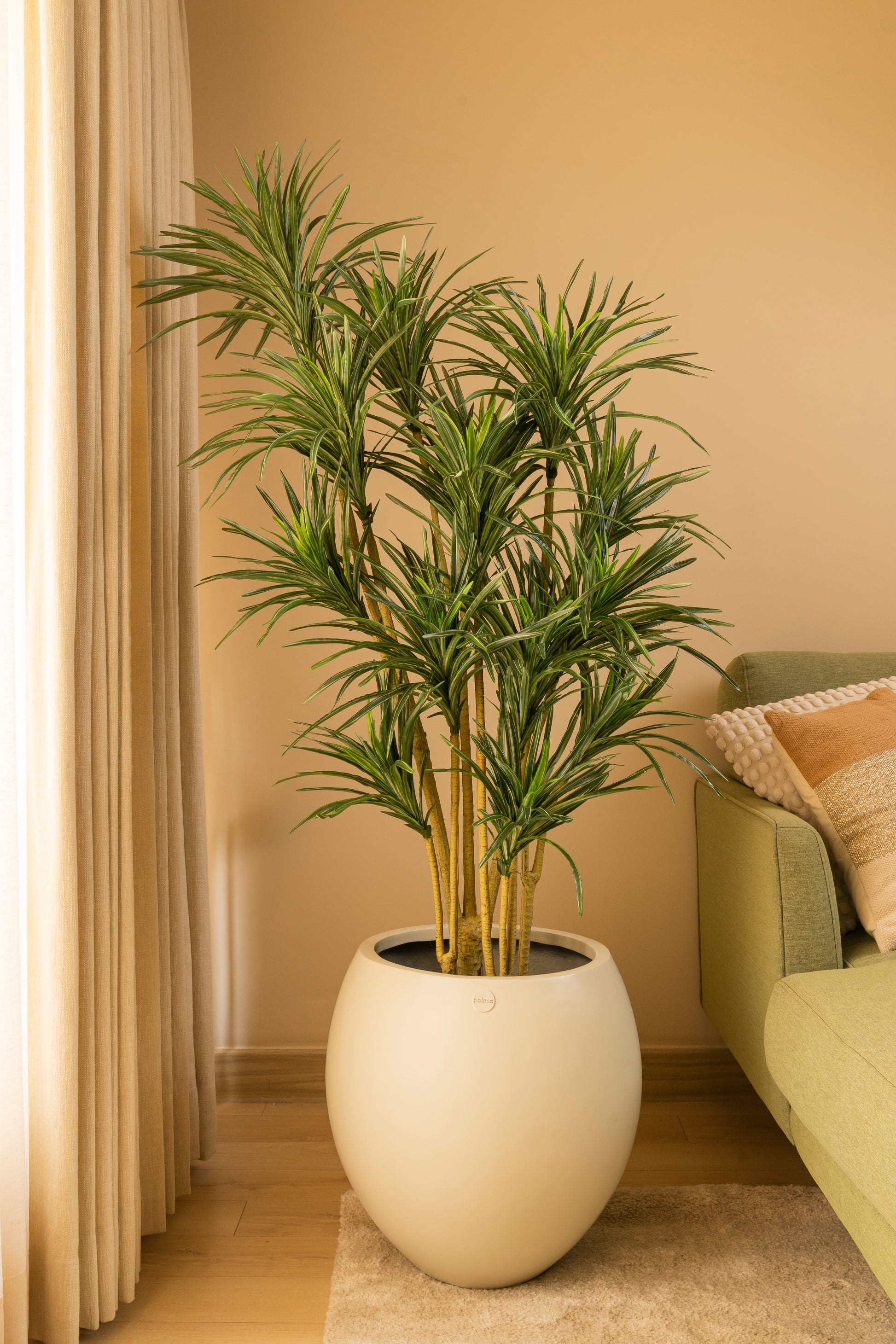 spider plant in living room Faux Spider Palm Plant