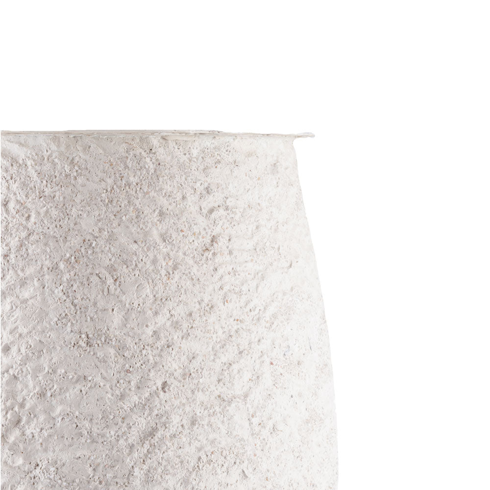 Dewdrop (S) Coral Finish - White Planter by Studio Palasa with the unique texture provides a rustic appeal to its overall appearance. This planter pot can be placed indoors and outdoors.