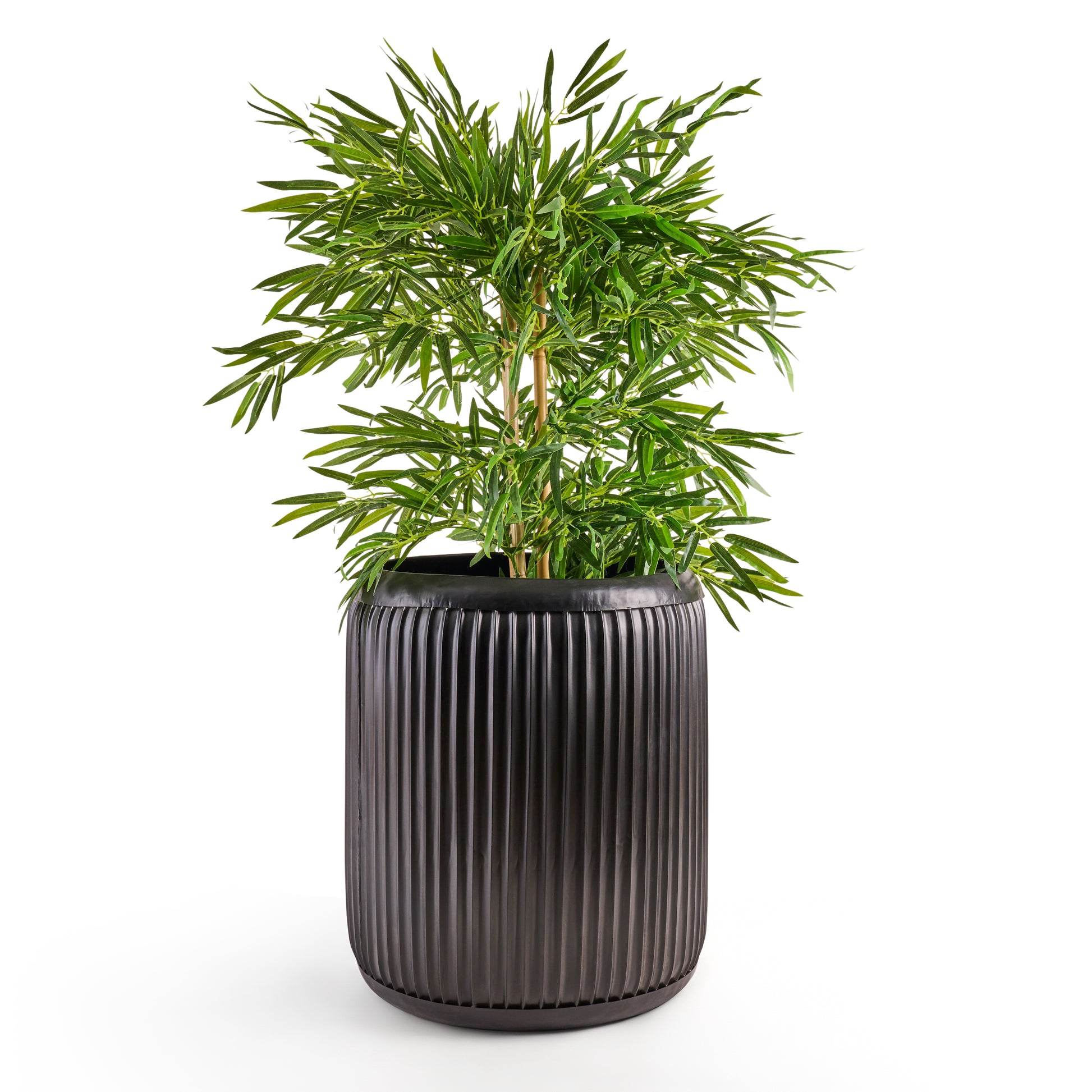 This beautiful large black metal planter by Palasa can bring life to any space. Use this black metal indoor planter pot set any where in your living room, bedroom or even entryway.
