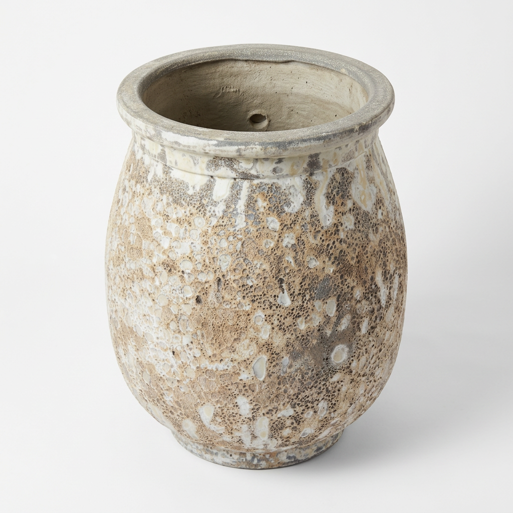 Boca Concrete Planter, elevated view showing opening and interior
