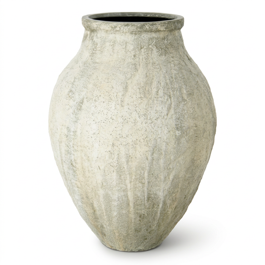 Lagoon Antique White planter on a white background