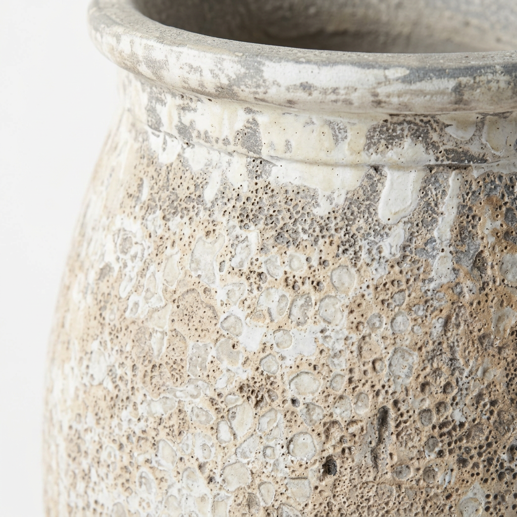 Boca Concrete Planter surface texture and decorative pattern close-up