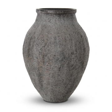 Stone Grey planter on white background