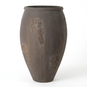 Single Antique Brown Marlo planter on white background
