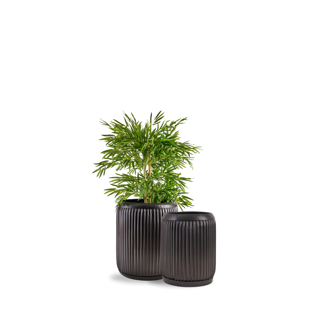 This beautiful large black metal planter by Palasa can bring life to any space. Use this black metal indoor planter pot set any where in your living room, bedroom or even entryway. Buy Indoor planter pot for living room India online.