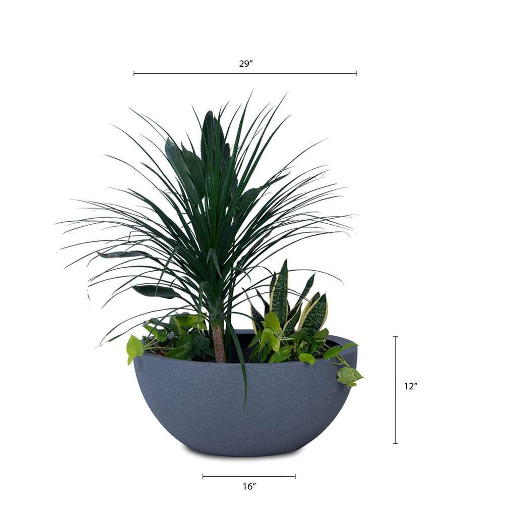 Patio Planter - Studio Palasa.Transform any space with the Patio Circular Planter. Crafted with robust FRP, this planter can be used as a pond or a planter and adds charm to indoor and outdoor space.   Can also be used to house succulents or create a beautiful corner filled with plants.