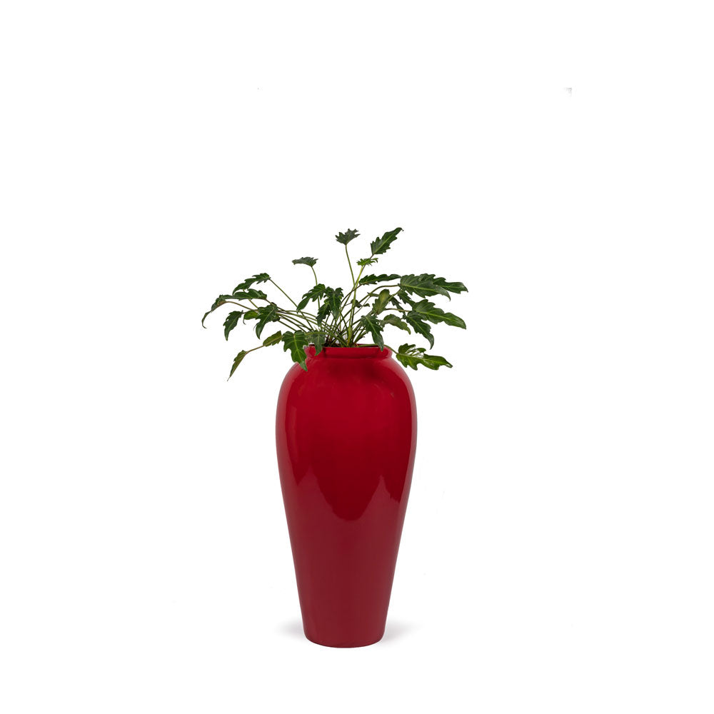 Red Trado S FRP planter is versatile and durable, suitable for both indoor and outdoor use. This indoor or ourdoor planter can be used in contemporary or traditional homes or offices and even garden spaces.   Use The Red Trado Planter Pot as a statement piece and is available in 3 colours.