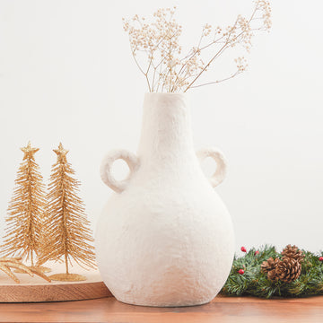 Arabica Ceramic Vase White